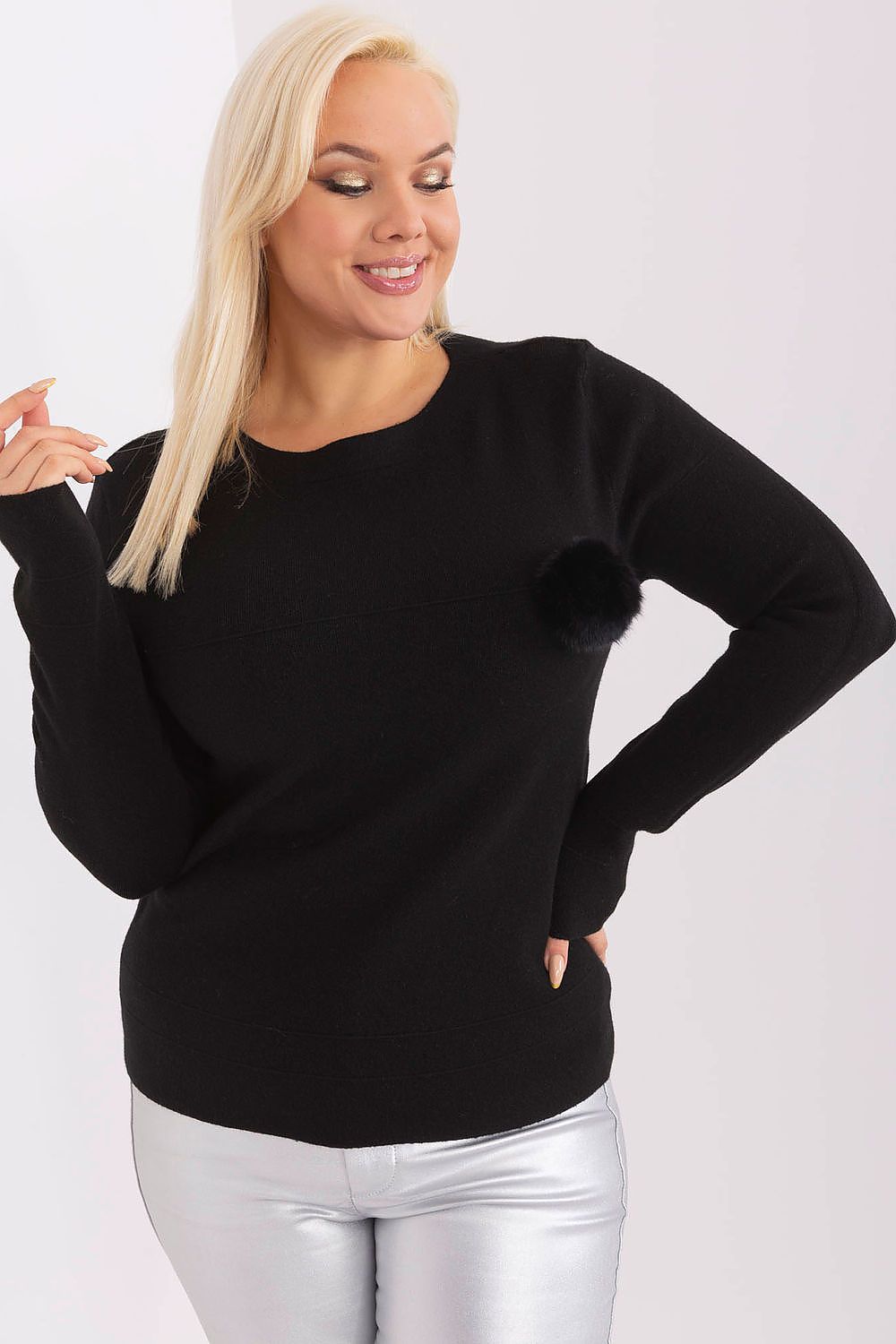 Svetr plus size model 190071 Factory Price 