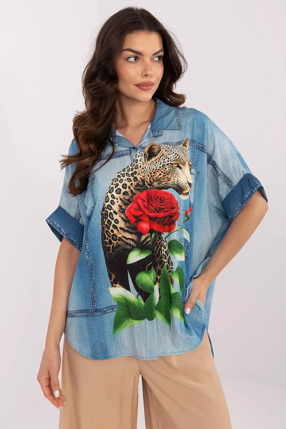  Košile s dlouhým rukávem  model 210971 Italy Moda 