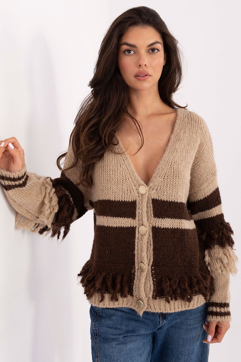  Svetr na zapínání  model 218011 Italy Moda 