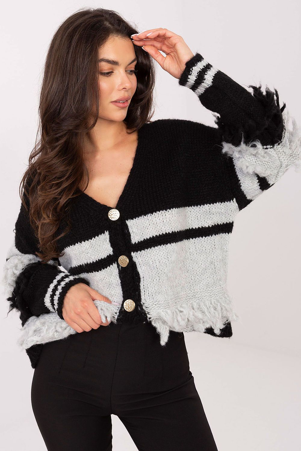  Svetr na zapínání  model 218012 Italy Moda 