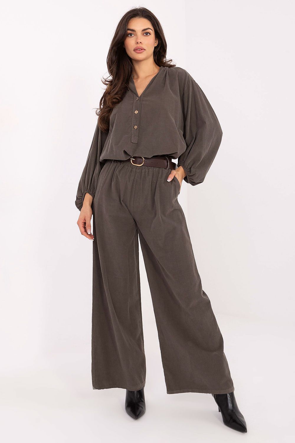  Kordové kalhoty model 220286 Italy Moda 