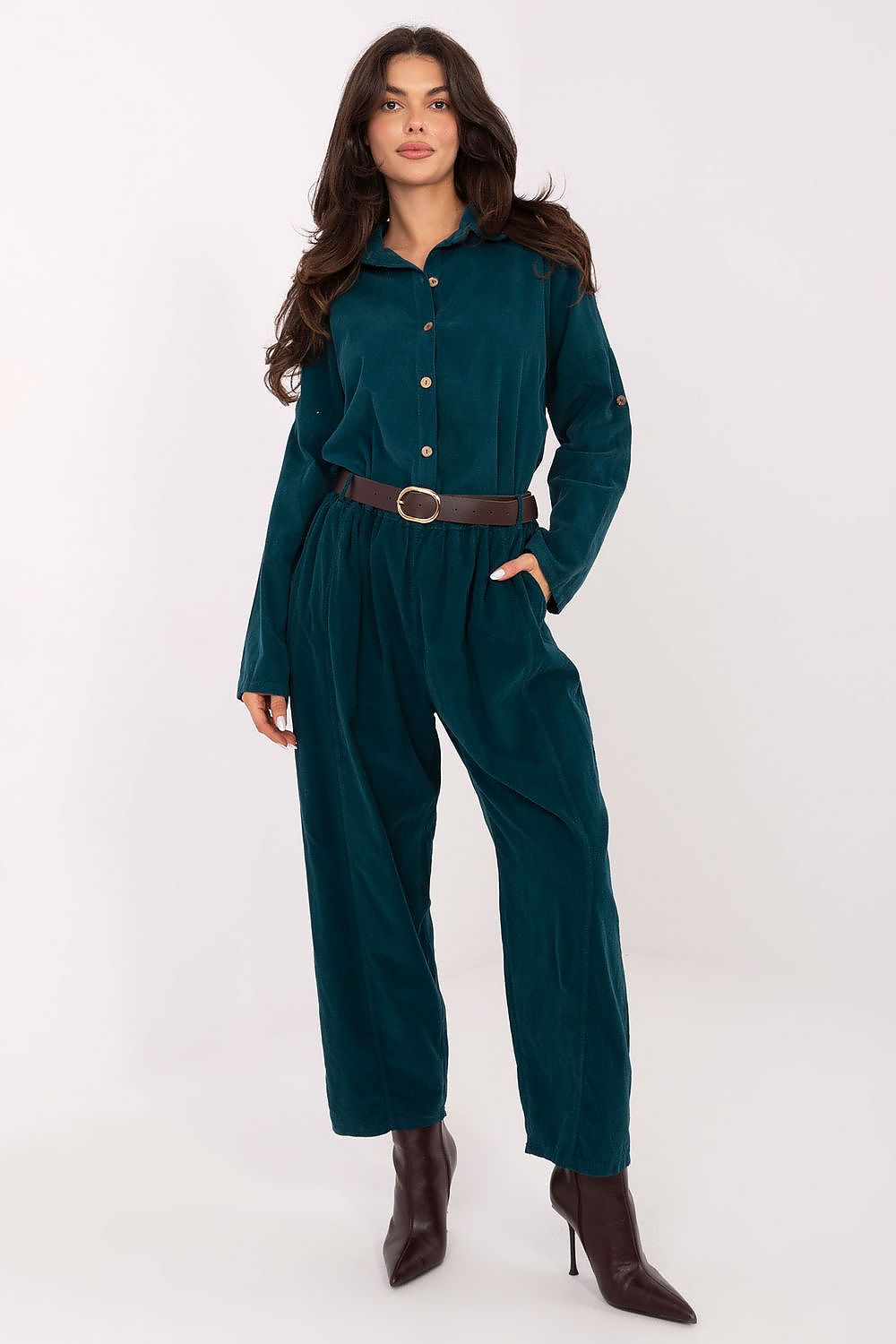  Kordové kalhoty model 220819 Italy Moda 