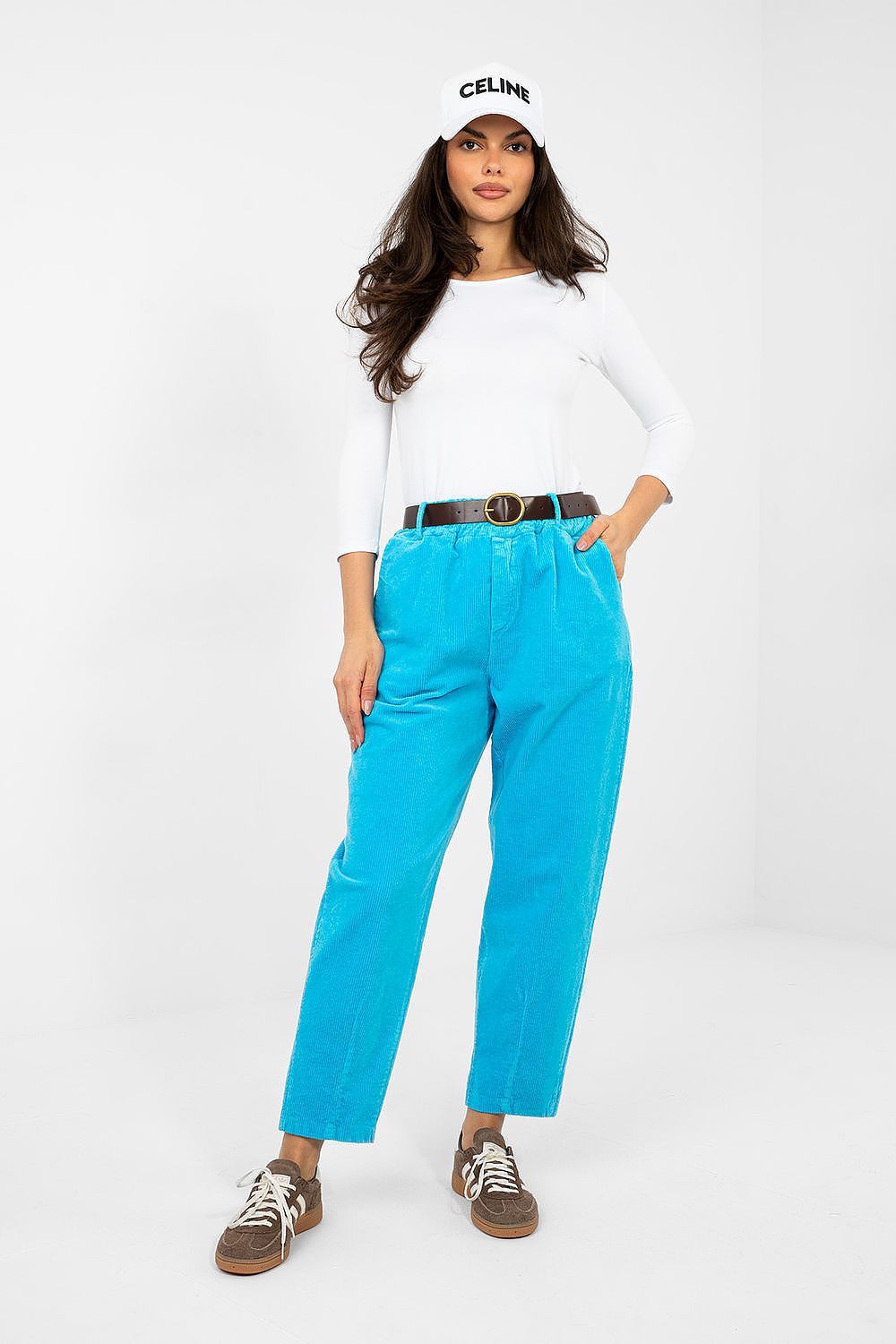 Kordové kalhoty model 224057 Italy Moda 