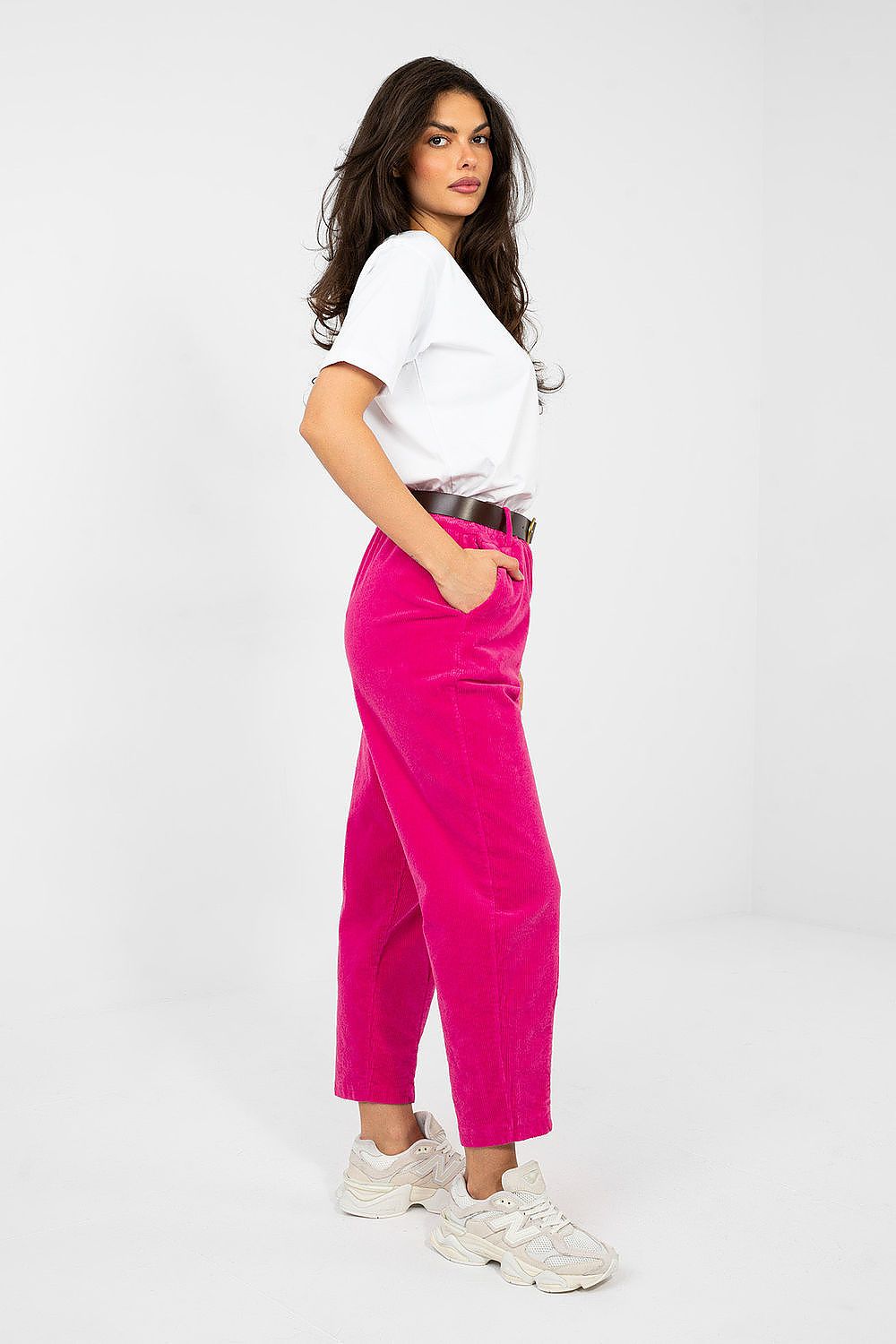  Kordové kalhoty model 224059 Italy Moda 