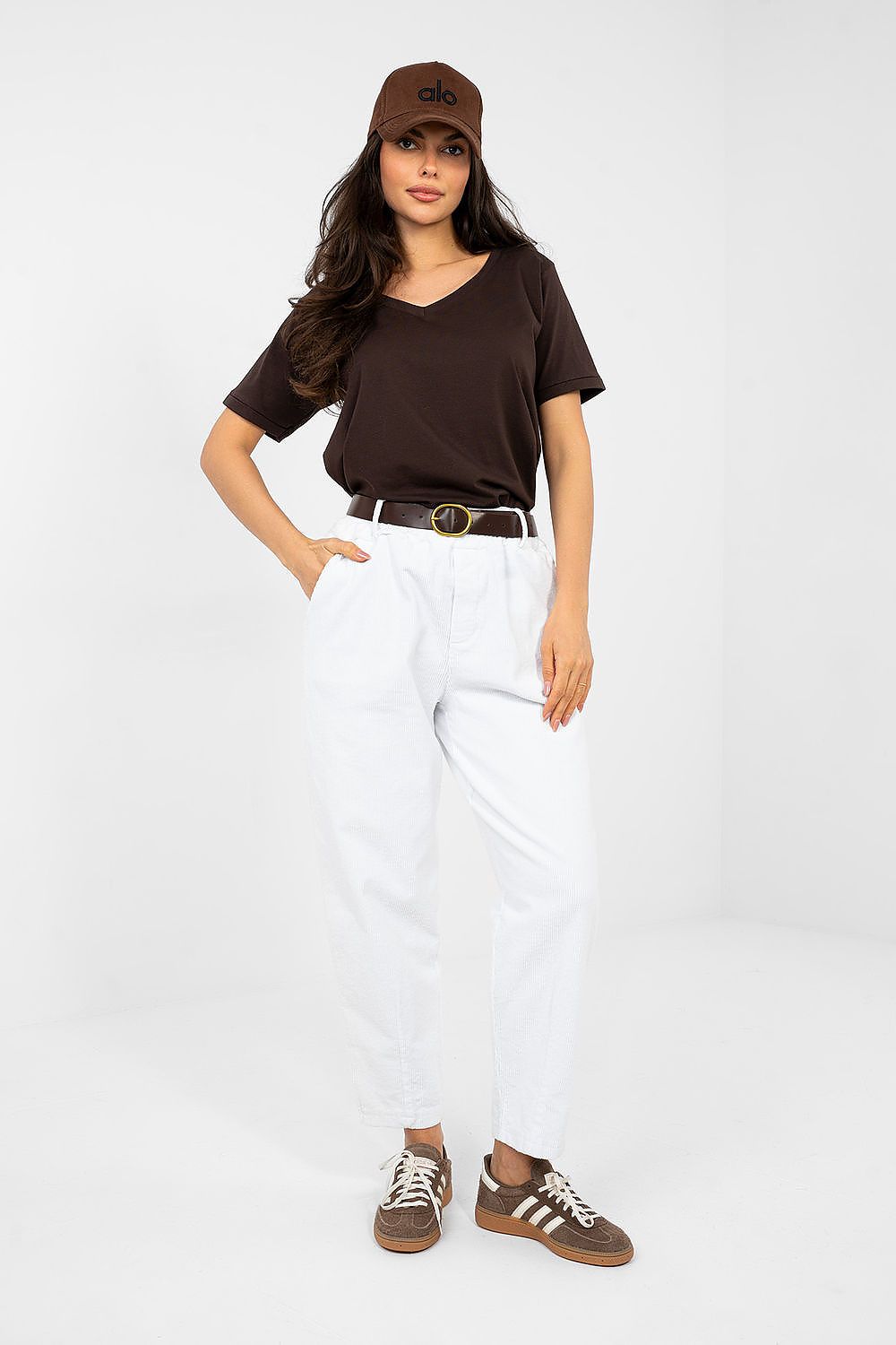  Kordové kalhoty model 224060 Italy Moda 