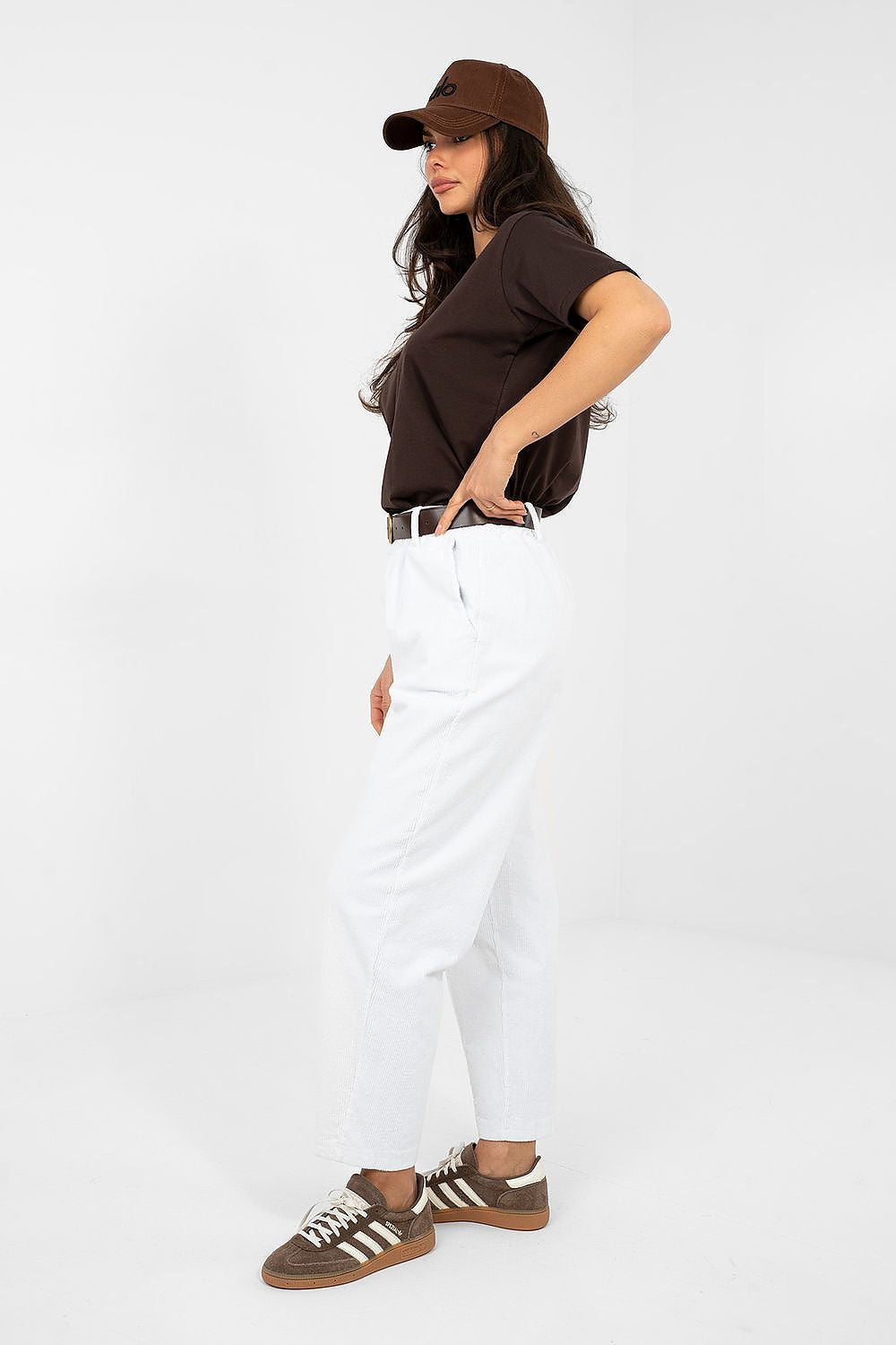 Kordové kalhoty model 224060 Italy Moda 