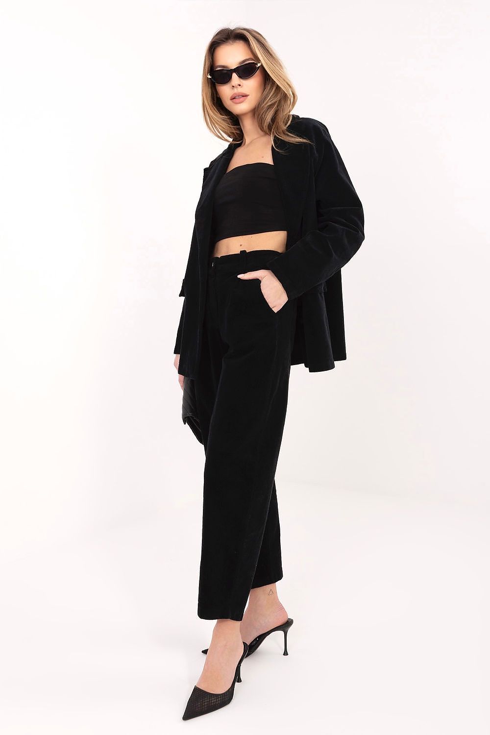 Kordové kalhoty model 225001 Rue Paris 