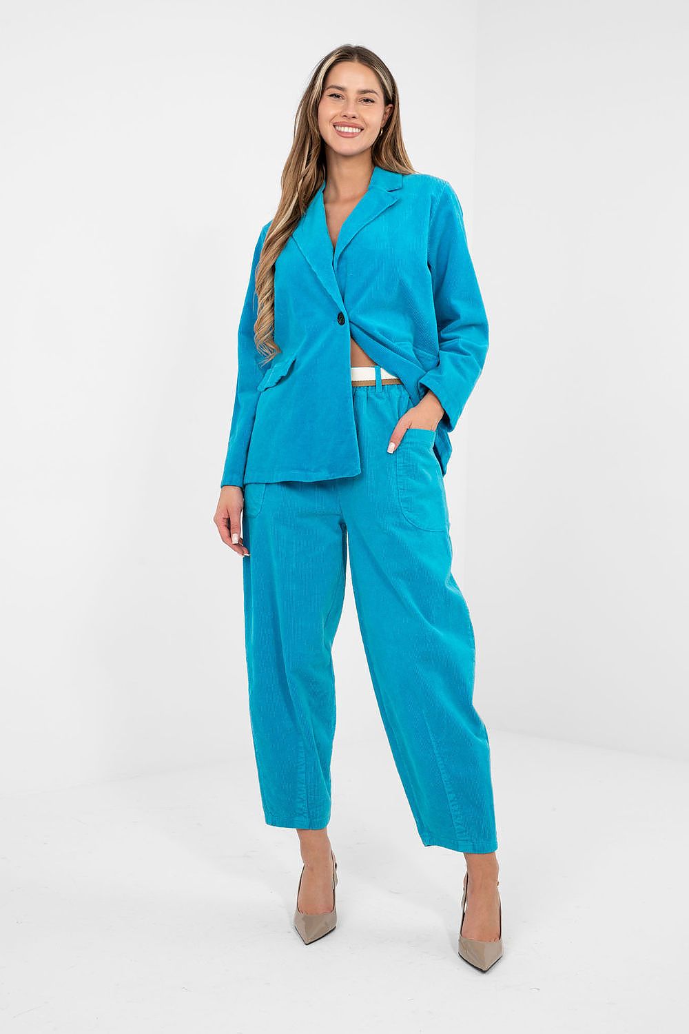  Kordové kalhoty model 225093 Rue Paris 