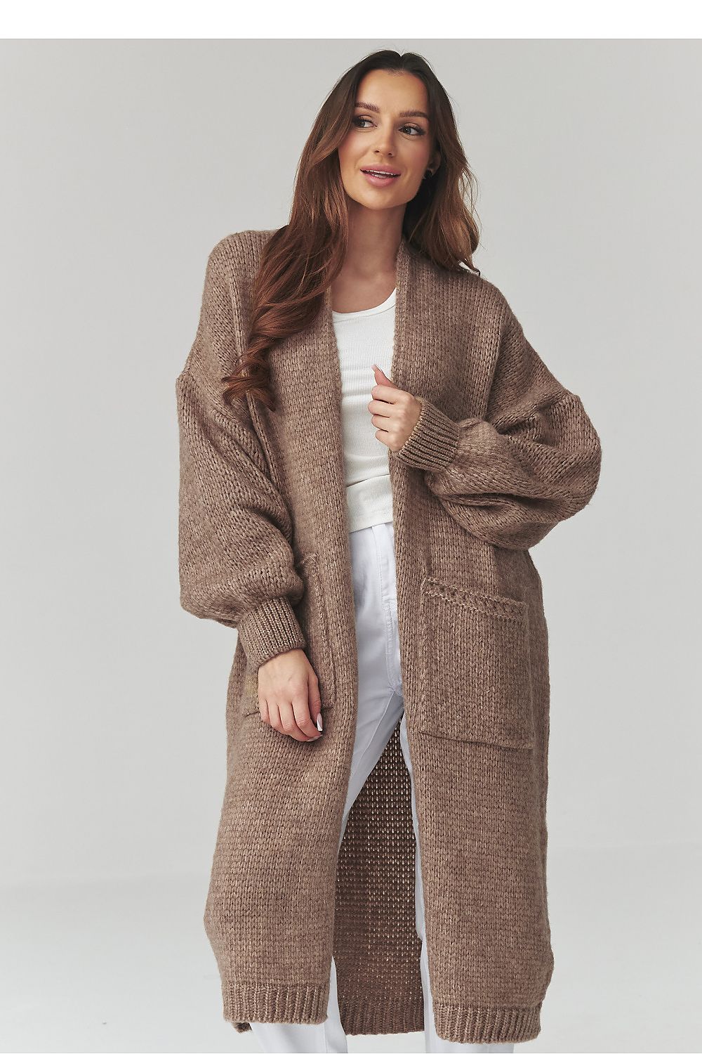  Svetr na zapínání  model 226869 Makadamia 