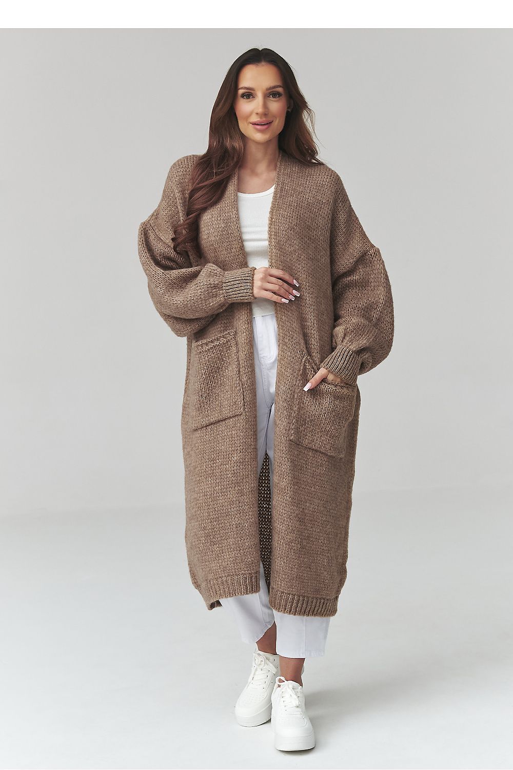  Svetr na zapínání  model 226869 Makadamia 