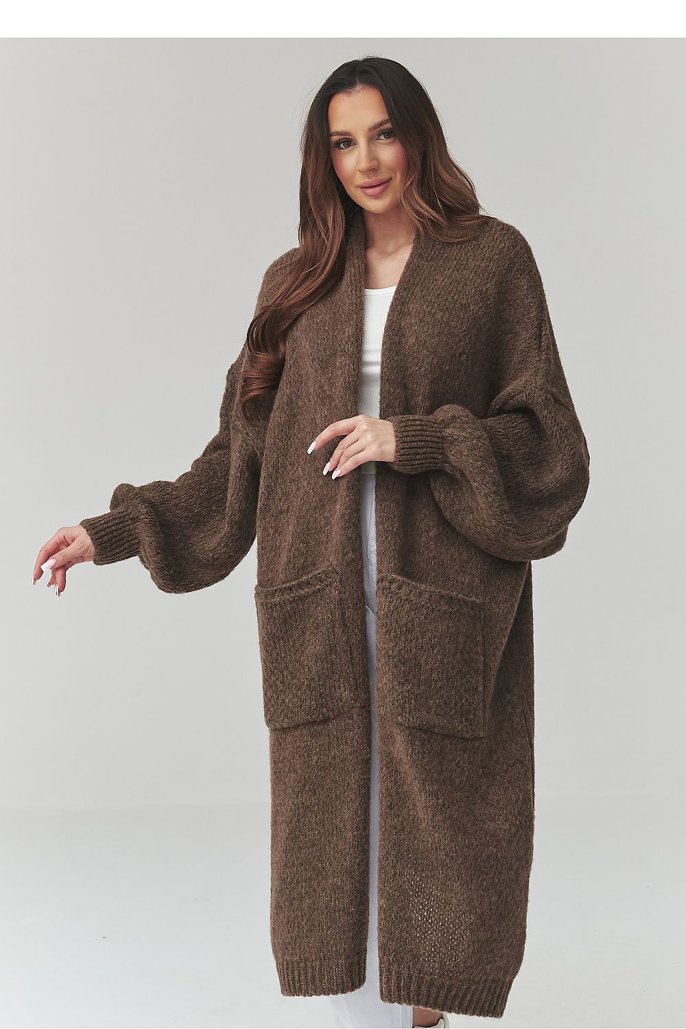  Svetr na zapínání  model 226873 Makadamia 
