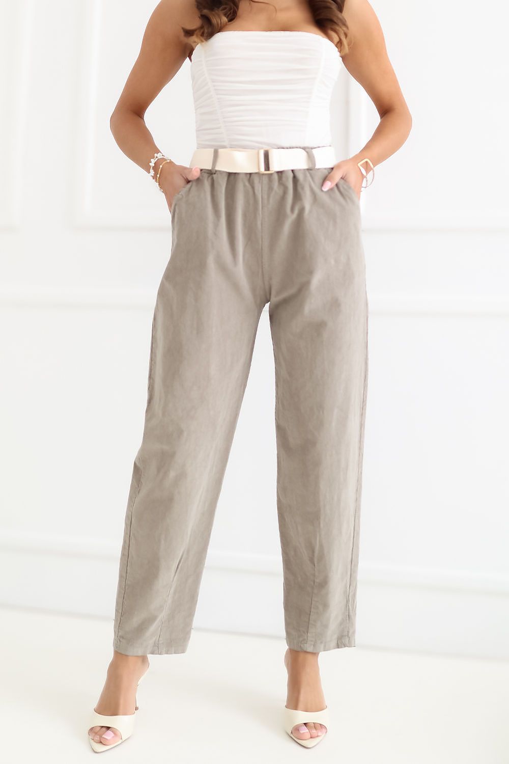  Kordové kalhoty model 230168 Italy Moda 