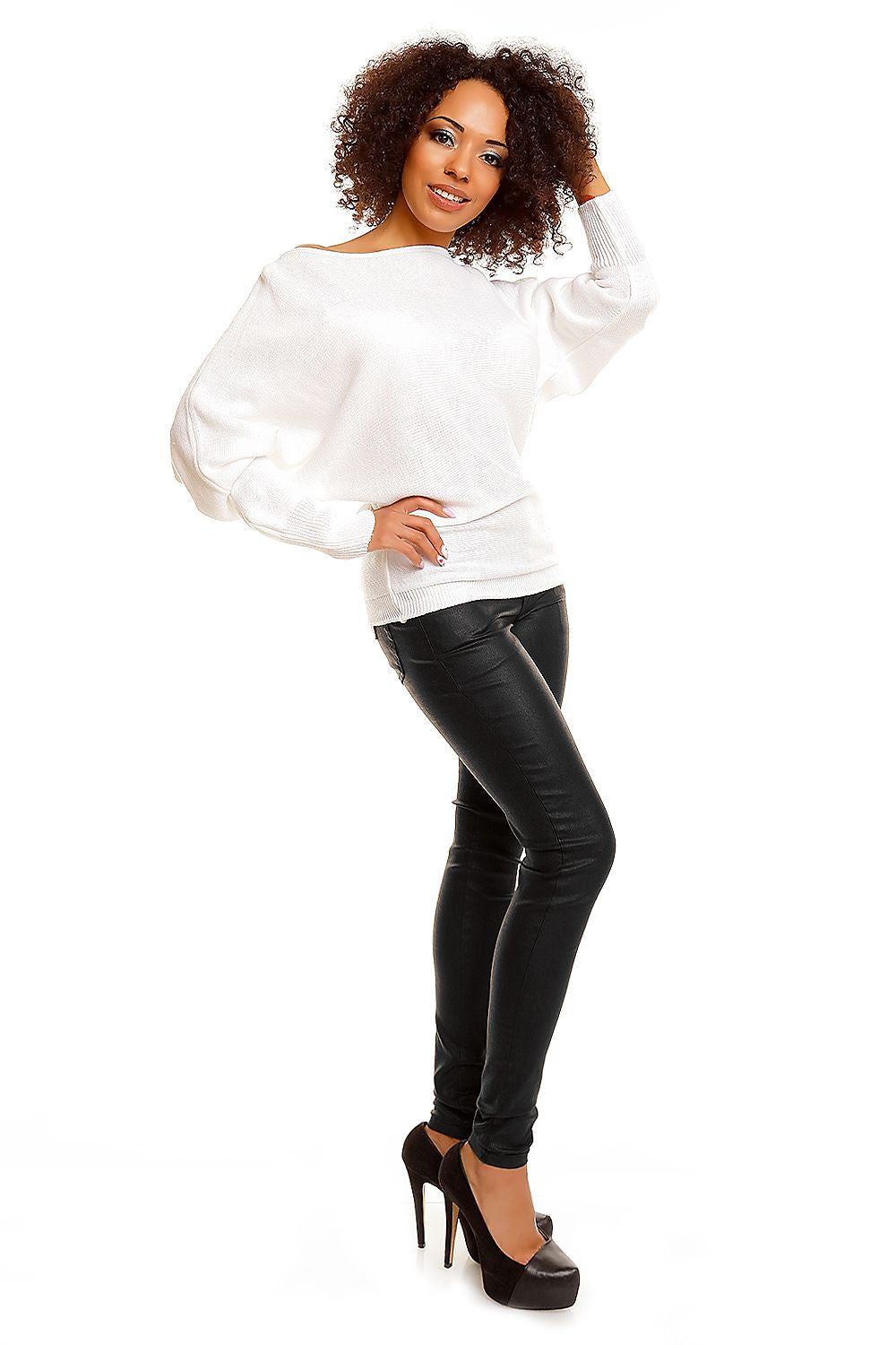  Svetr s netopýřími rukávy  model 84277 PeeKaBoo 