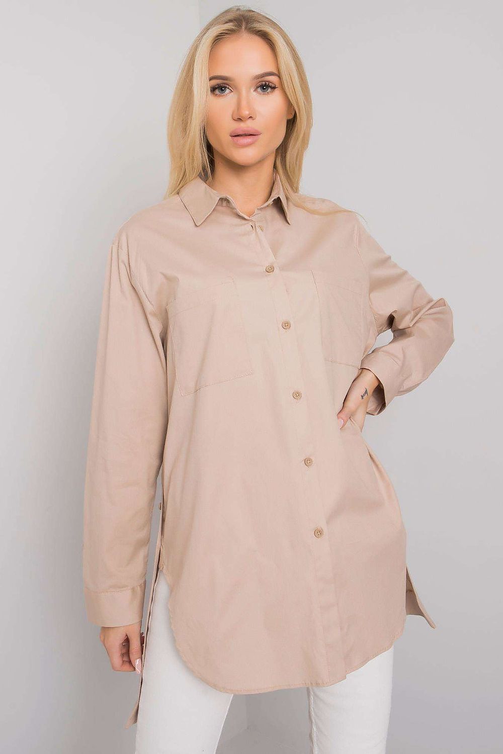  Košile s dlouhým rukávem  model 160741 Ex Moda 