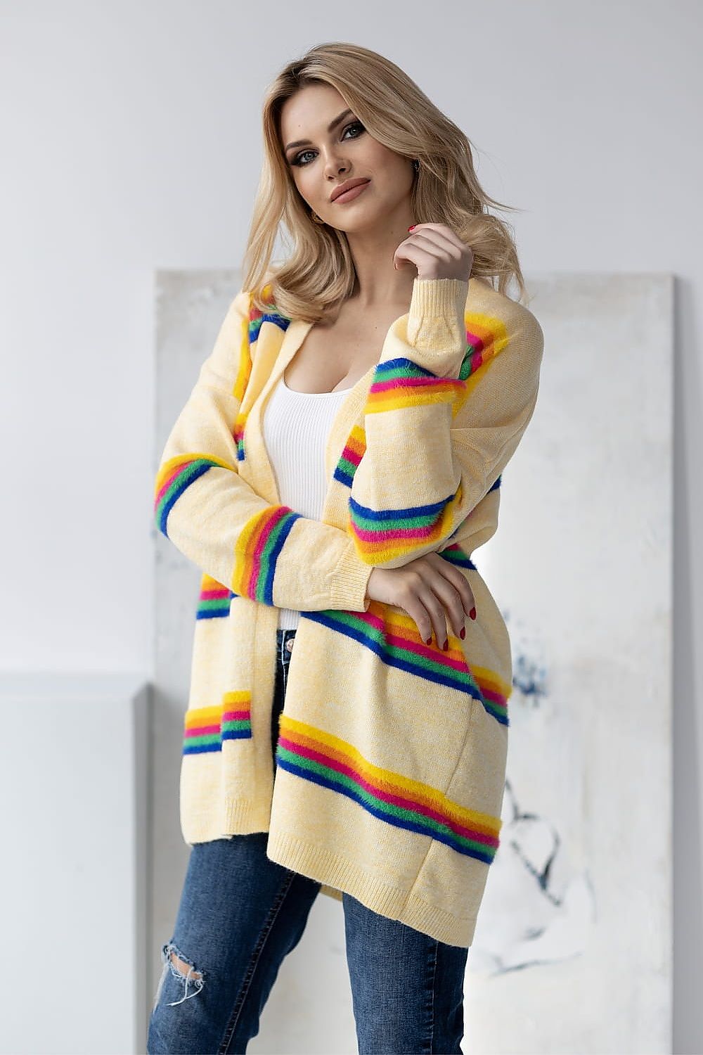  Svetr na zapínání  model 178649 PeeKaBoo 