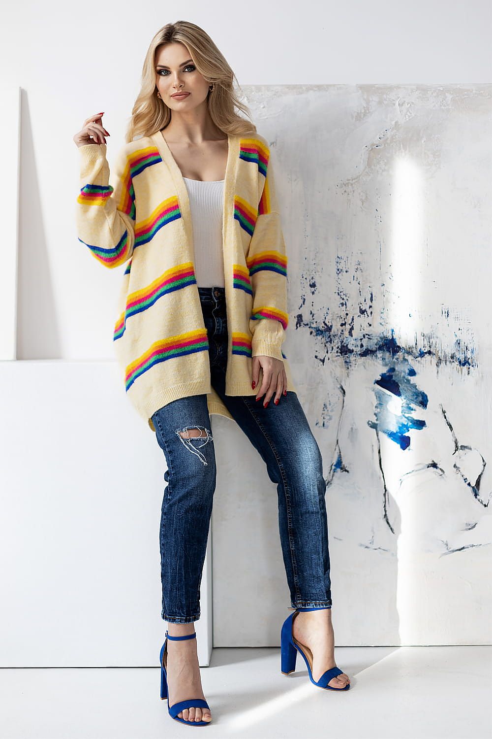  Svetr na zapínání  model 178649 PeeKaBoo 