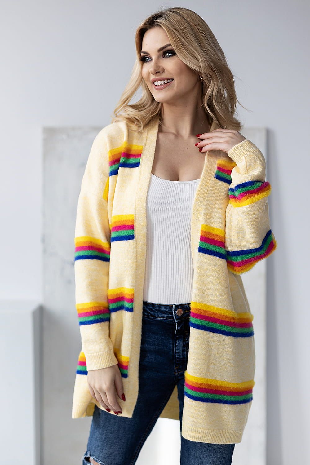  Svetr na zapínání  model 178649 PeeKaBoo 